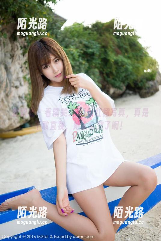 魅妍社 - 看糯美子Mini红裙写真，真是不敢直视，她太会穿了啊！